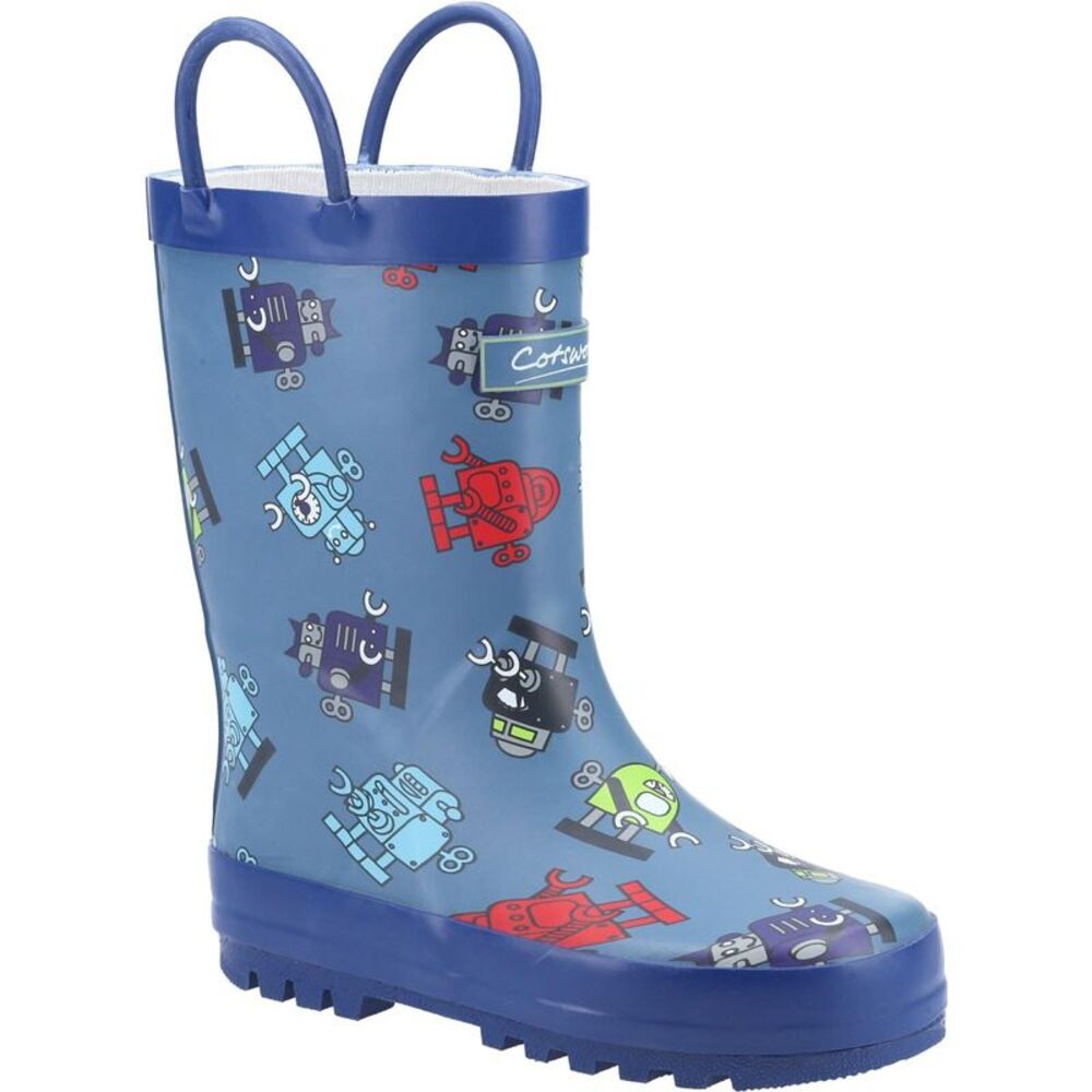 Cotswold Childrens/Kids Puddle Robot Galoshes / Blue
